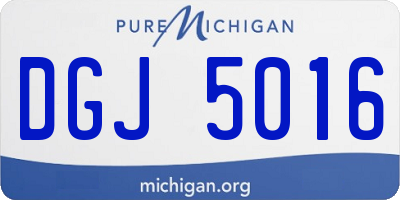 MI license plate DGJ5016