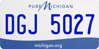 MI license plate DGJ5027