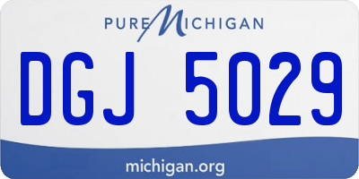 MI license plate DGJ5029