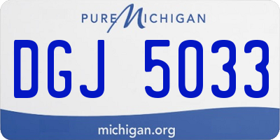 MI license plate DGJ5033