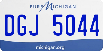 MI license plate DGJ5044