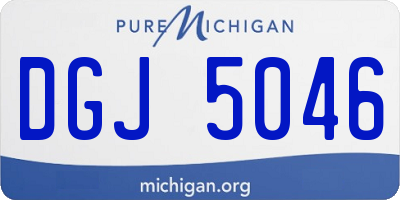 MI license plate DGJ5046