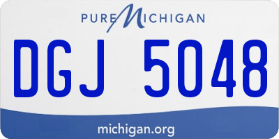 MI license plate DGJ5048
