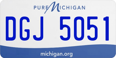 MI license plate DGJ5051