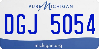 MI license plate DGJ5054
