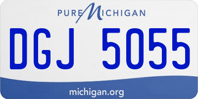 MI license plate DGJ5055