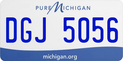 MI license plate DGJ5056