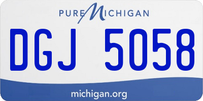 MI license plate DGJ5058