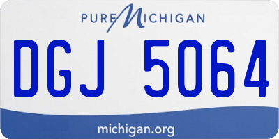 MI license plate DGJ5064