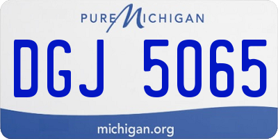 MI license plate DGJ5065