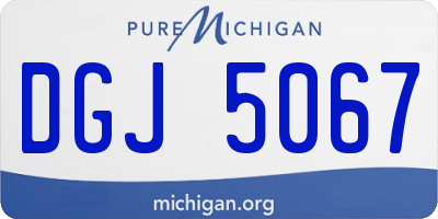 MI license plate DGJ5067
