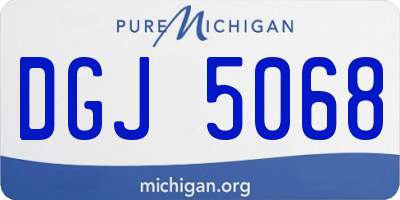 MI license plate DGJ5068