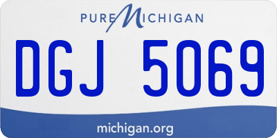 MI license plate DGJ5069