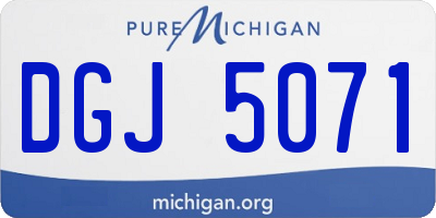 MI license plate DGJ5071