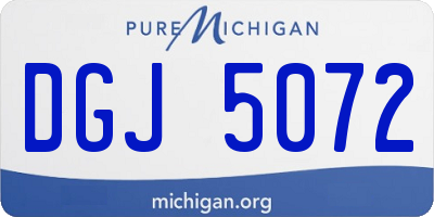 MI license plate DGJ5072