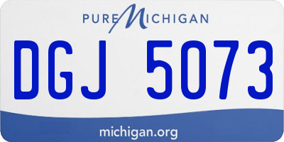 MI license plate DGJ5073