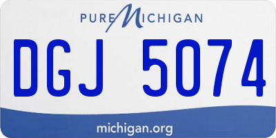 MI license plate DGJ5074