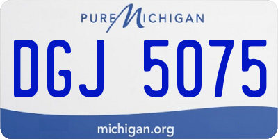 MI license plate DGJ5075