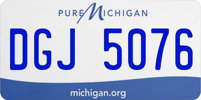 MI license plate DGJ5076