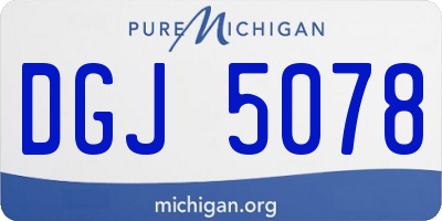 MI license plate DGJ5078