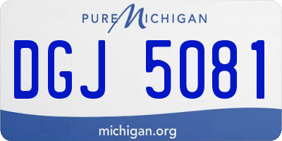 MI license plate DGJ5081