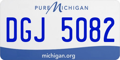 MI license plate DGJ5082