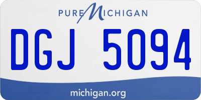 MI license plate DGJ5094
