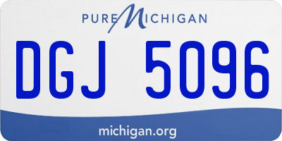 MI license plate DGJ5096
