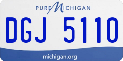 MI license plate DGJ5110