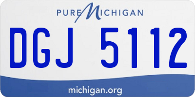 MI license plate DGJ5112