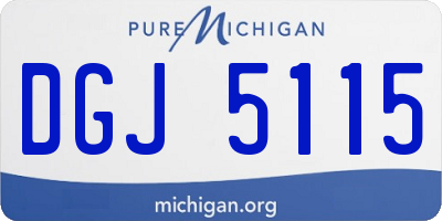 MI license plate DGJ5115
