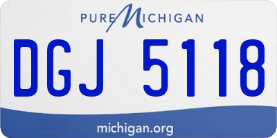 MI license plate DGJ5118