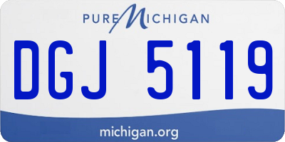 MI license plate DGJ5119