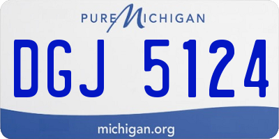 MI license plate DGJ5124
