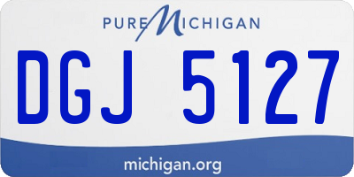 MI license plate DGJ5127