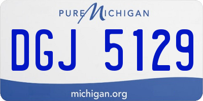 MI license plate DGJ5129
