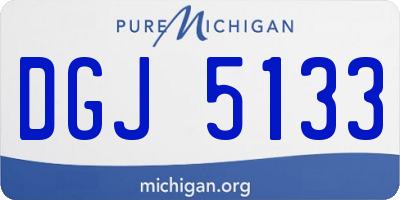 MI license plate DGJ5133