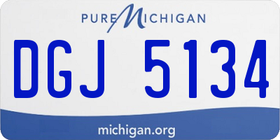 MI license plate DGJ5134