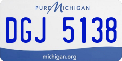 MI license plate DGJ5138