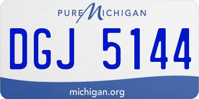 MI license plate DGJ5144