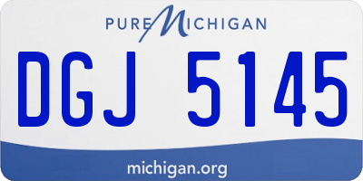 MI license plate DGJ5145