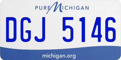MI license plate DGJ5146