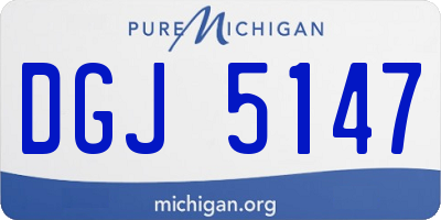MI license plate DGJ5147