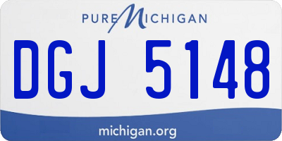 MI license plate DGJ5148