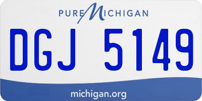 MI license plate DGJ5149