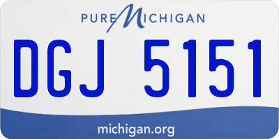 MI license plate DGJ5151