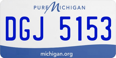 MI license plate DGJ5153