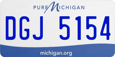 MI license plate DGJ5154