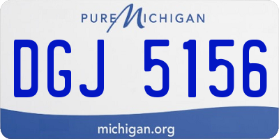 MI license plate DGJ5156