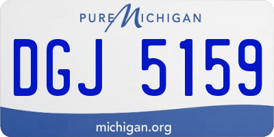 MI license plate DGJ5159